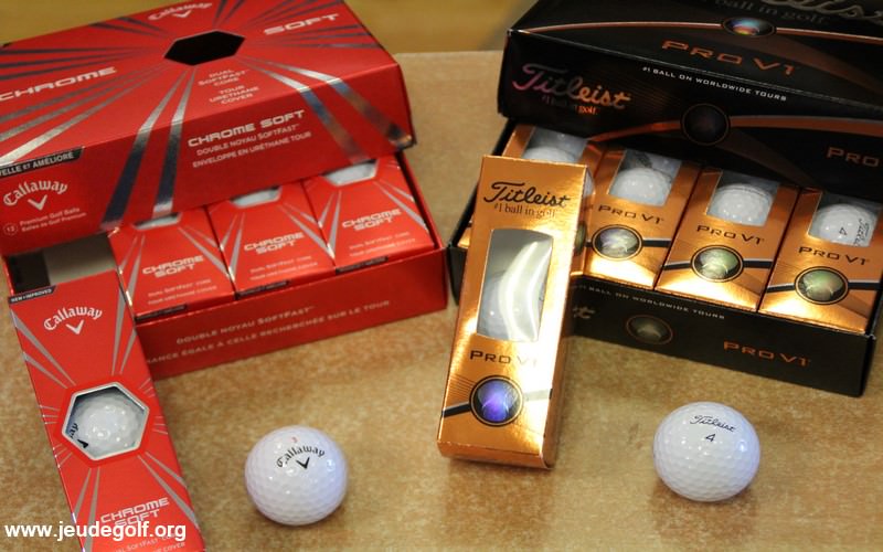 Test balles de golf Callaway Chrome Soft vs Titleist Pro V1 